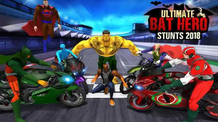 Play Ultimate Bat Hero Biker: Moto Racer 2018