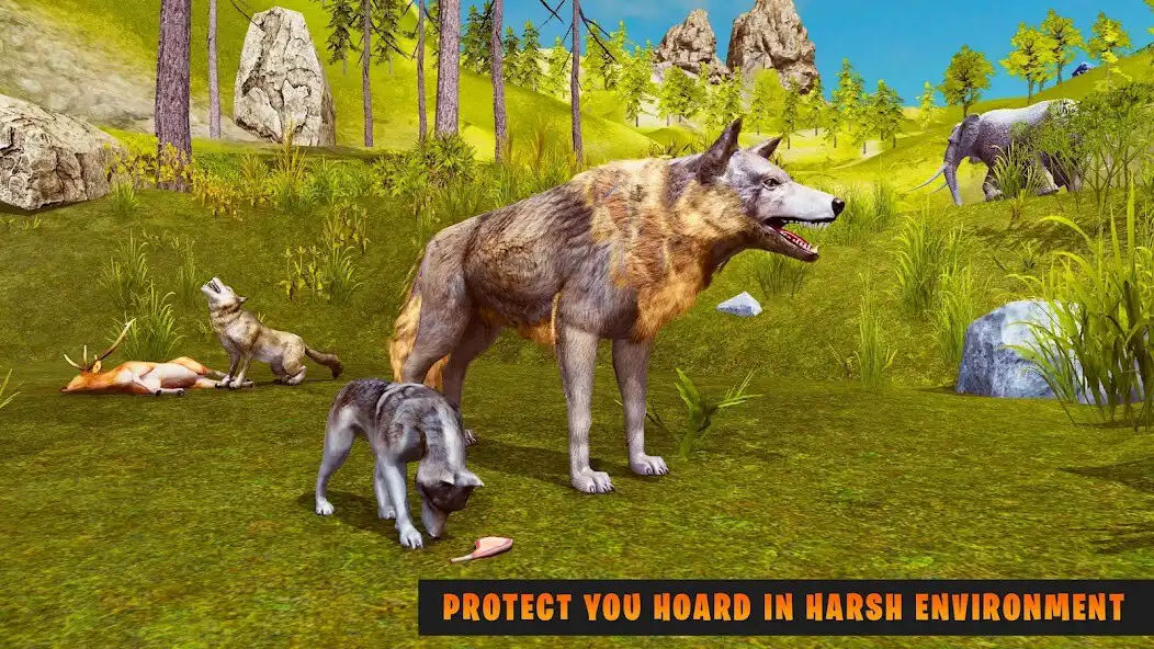 Play Ultimate wild wolf simulator as an online game Ultimate wild wolf simulator with UptoPlay