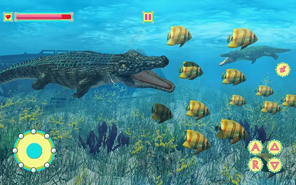 Play Underwater Crocodile Simulator as an online game Underwater Crocodile Simulator with UptoPlay