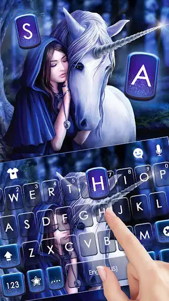 Play Unicorn Fairytale Keyboard Background as an online game Unicorn Fairytale Keyboard Background with UptoPlay