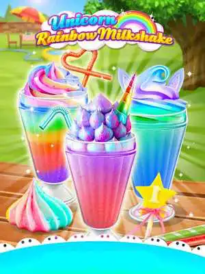 Play Unicorn Food - Rainbow Ice Cream Milkshake