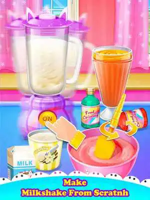 Play Unicorn Food - Rainbow Ice Cream Milkshake