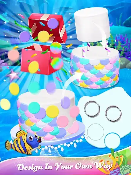 Play Unicorn Mermaid Cake as an online game Unicorn Mermaid Cake with UptoPlay