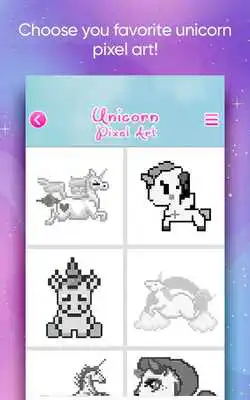 Play Unicorn Number Coloring - Pixel Art No.Draw