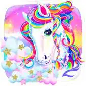 Free play online Unicorn Shiny Rainbow Theme APK