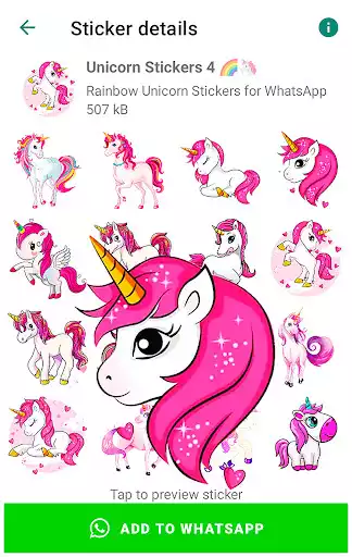 Play Unicorn Stickers for WhatsApp as an online game Unicorn Stickers for WhatsApp with UptoPlay