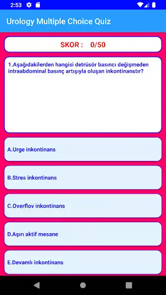 Play Urology Multiple Choice Quiz as an online game Urology Multiple Choice Quiz with UptoPlay