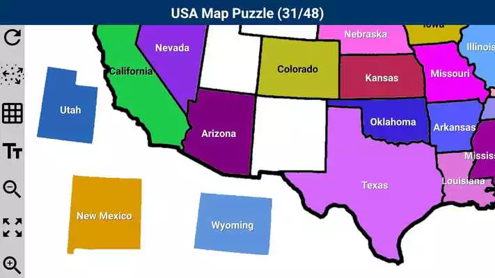 Play USA Map Puzzle