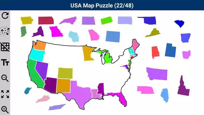 Play USA Map Puzzle