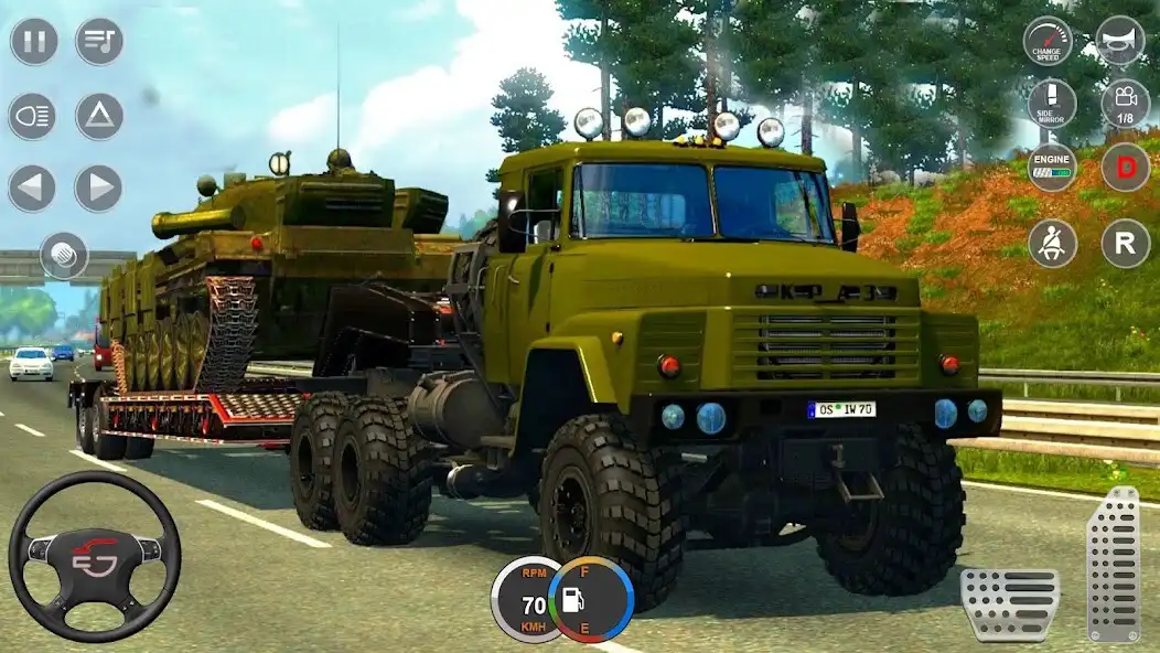 Play US Army Truck Game Simulator as an online game US Army Truck Game Simulator with UptoPlay