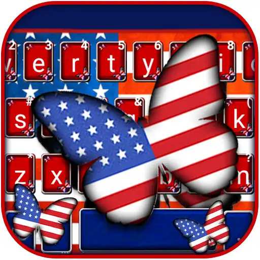 Play US Flag Butterfly Theme APK