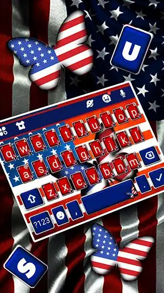 Play US Flag Butterfly Theme as an online game US Flag Butterfly Theme with UptoPlay