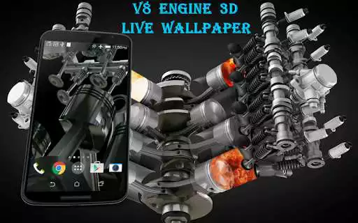 Play V8 Engine 3D Live Wallpaper