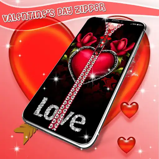 Play Valentines day zipper lock screen  and enjoy Valentines day zipper lock screen with UptoPlay