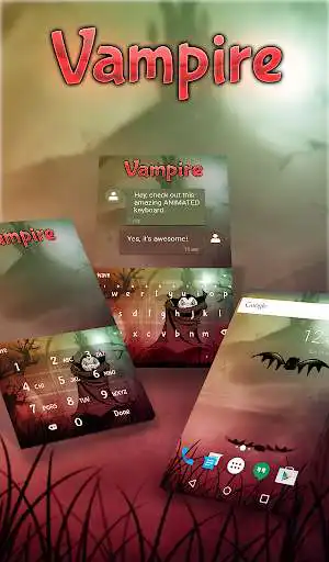 Play Vampire Animated Keyboard + Live Wallpaper