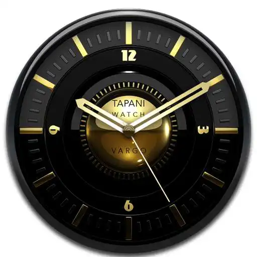 Free play online VARGO Designer Clock Widget black gold  APK