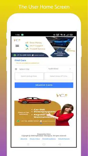 Play VCars - self drive car rental as an online game VCars - self drive car rental with UptoPlay