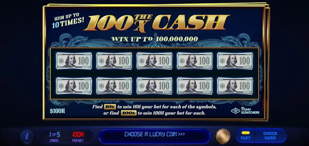 Play Vegas Lottery Scratchers as an online game Vegas Lottery Scratchers with UptoPlay