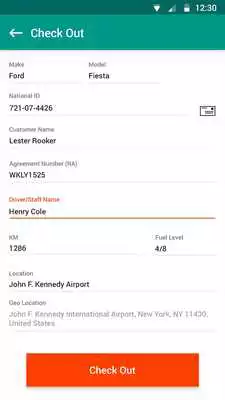 Play Vehicle Check-out/Check-in App