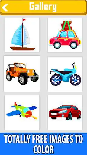 Play Vehicles Color by Number: Cars,Planes,Bikes,Trains