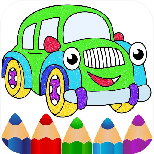 Play Vehicles coloring glitter game APK