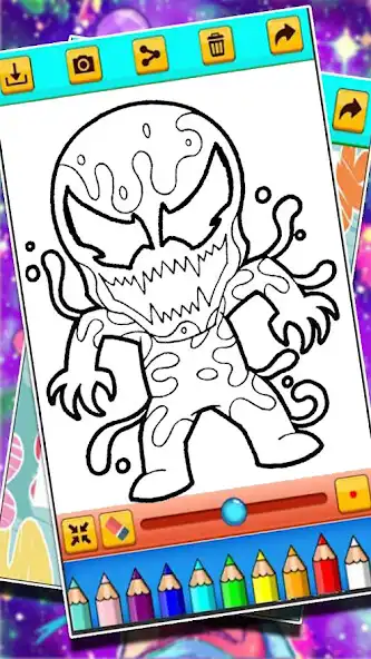 Play Venom Coloring Horror Spider  and enjoy Venom Coloring Horror Spider with UptoPlay