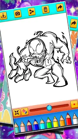 Play Venom Coloring Horror Spider as an online game Venom Coloring Horror Spider with UptoPlay