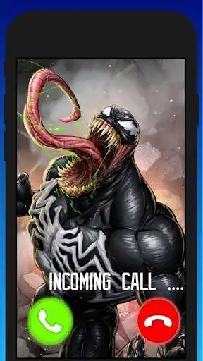 Play Venom Scary Video Call Prank - Superhero as an online game Venom Scary Video Call Prank - Superhero with UptoPlay