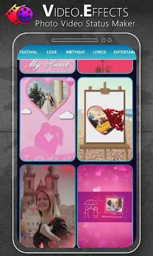 Play Video Effects : Photo Video Status Maker as an online game Video Effects : Photo Video Status Maker with UptoPlay