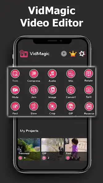 Play VidMagic - Video Editor Maker  and enjoy VidMagic - Video Editor Maker with UptoPlay