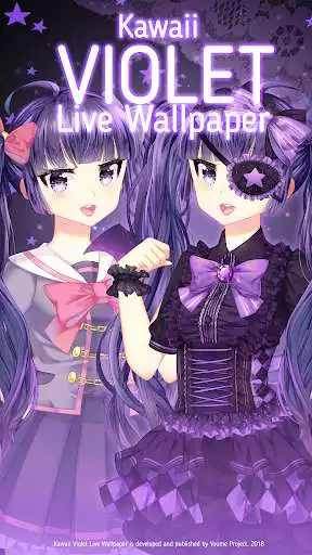 Play Violet Kawaii Live Wallpaper  and enjoy Violet Kawaii Live Wallpaper with UptoPlay