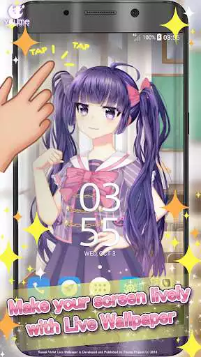 Play Violet Kawaii Live Wallpaper as an online game Violet Kawaii Live Wallpaper with UptoPlay