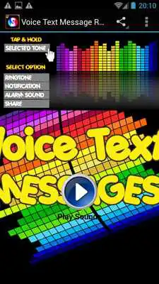 Play Voice Text Message Ringtone