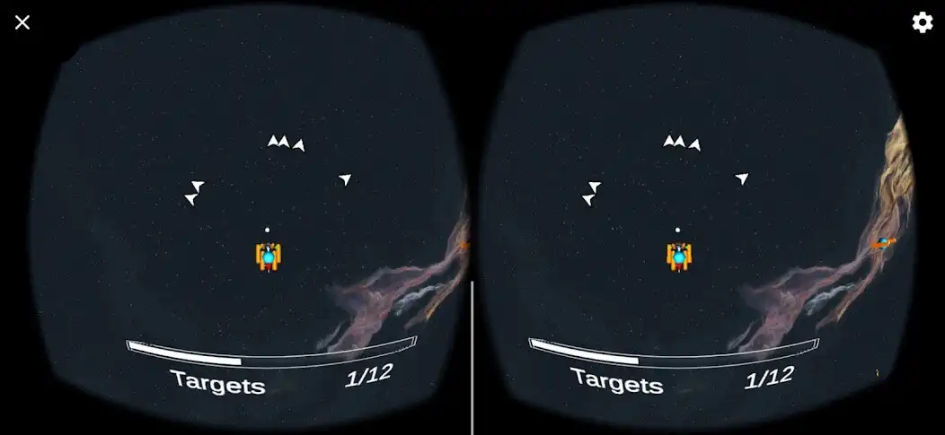 Play VR Space Shooter 3D as an online game VR Space Shooter 3D with UptoPlay