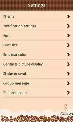 Play Wali SMS Theme: Mocha Mood