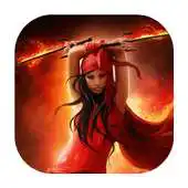 Free play online Warrior in red live wallpaper APK