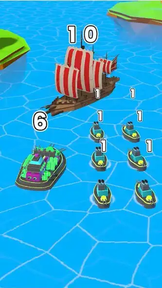 Play War Ship Merge Fight as an online game War Ship Merge Fight with UptoPlay