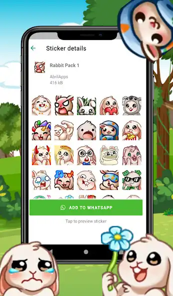 Play WAStickerApps Rabbit Stickers as an online game WAStickerApps Rabbit Stickers with UptoPlay