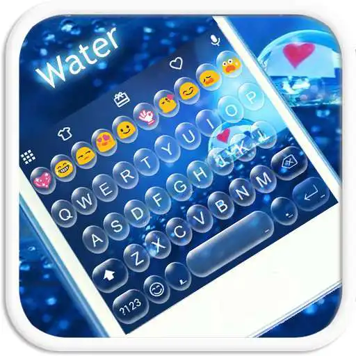 Run free android online Water Emoji Keyboard Theme APK