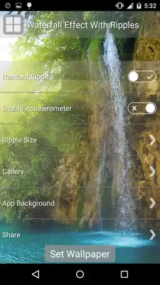 Play Waterfall Effect with Ripples