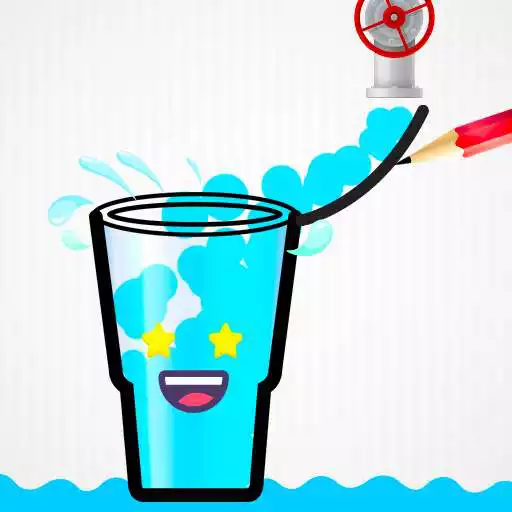 Play Water in Glass : Make a path for happy glass APK