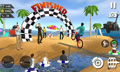 Play Waterpark BMX Bicycle Surfing as an online game Waterpark BMX Bicycle Surfing with UptoPlay