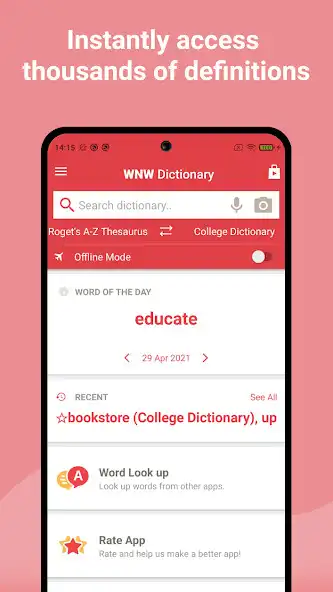 Play Websters Dictionary+Thesaurus  and enjoy Websters Dictionary+Thesaurus with UptoPlay