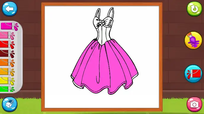 Play Wedding Dress Coloring Games as an online game Wedding Dress Coloring Games with UptoPlay