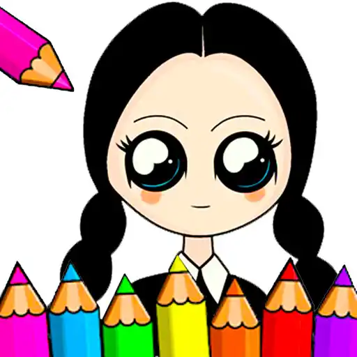 Play Wednesday Addams Coloring Book APK