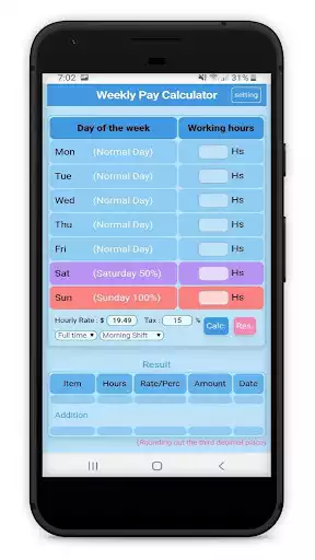 Play Weekly Pay Calculator  and enjoy Weekly Pay Calculator with UptoPlay