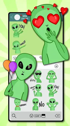 Play Weird Aliens Emoji Stickers as an online game Weird Aliens Emoji Stickers with UptoPlay