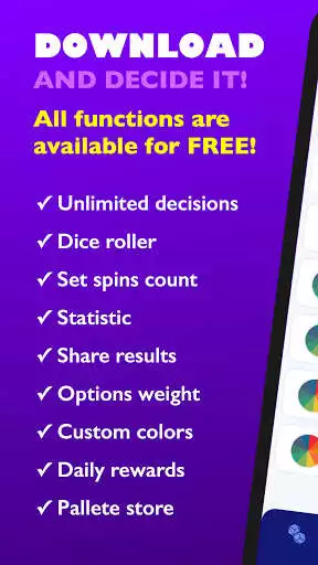 Play Wheel spinner, decision roulette & dice roller  and enjoy Wheel spinner, decision roulette & dice roller with UptoPlay