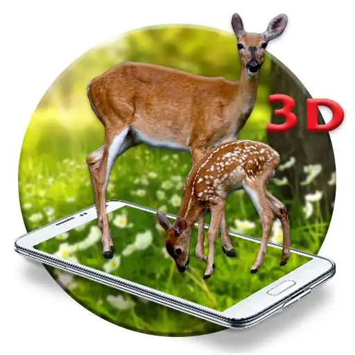 Run free android online White Deer 3D Live wallpaper APK