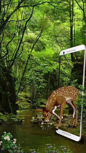 Play APK White Deer 3D Live wallpaper  and enjoy White Deer 3D Live wallpaper with UptoPlay live.wallpaper.t910001476